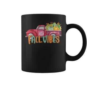 Fall Vibes Old School Truck Full Of Pumpkins And Fall Colors Coffee Mug - Thegiftio UK