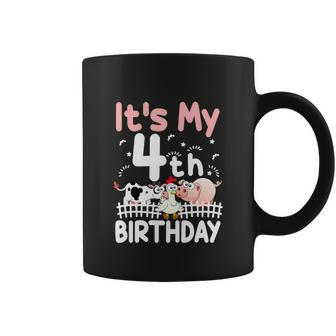 Farm Animals Its My 4Th Birthday Coffee Mug - Monsterry