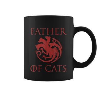 Father Of Cats Funny Cat Lover Kitten Dad Kitty Coffee Mug - Monsterry