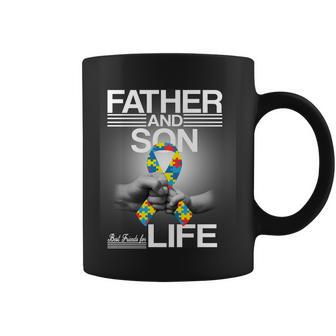 Father Son Best Friends For Life Autism Awareness Tshirt Coffee Mug - Monsterry CA