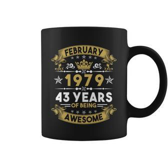 February 1979 43 Years Of Being Awesome Funny 43Rd Birthday Coffee Mug - Monsterry AU