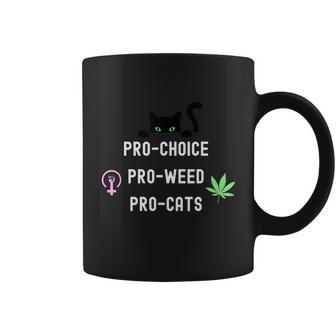 Feminism And 420 Funny Pro Choice Pro Cats Pro Weed Feminist Coffee Mug - Monsterry