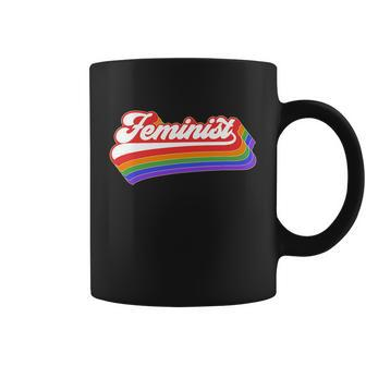 Feminist Retro 70S Feminism Funny Gift Vintage Rainbow Coffee Mug - Monsterry