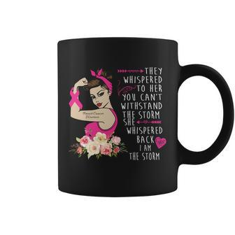Fight Breast Cancer Quote Messy Bun Coffee Mug - Monsterry UK