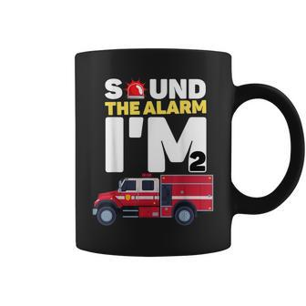 Fire Truck 2Nd Birthday Boy 2 Year Old Firefighter Coffee Mug - Thegiftio UK