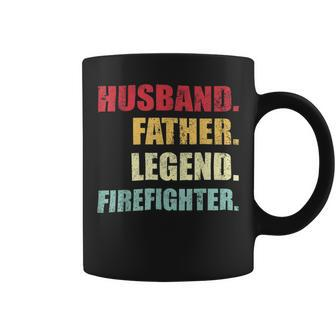 Firefighter Funny Husband Father Legend Firefighter Fathers Day Coffee Mug - Seseable