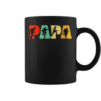 Firefighter Funny Papa Firefighter Fathers Day For Dad Coffee Mug - Seseable