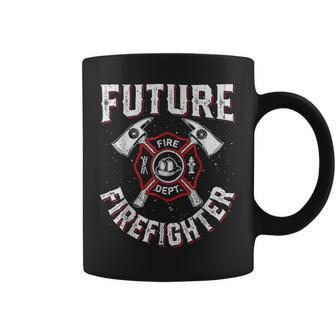 Firefighter Future Fire Dept Firefighter Thin Red Line Firefighter Lover V2 Coffee Mug - Seseable