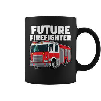 Firefighter Future Firefighter Fire Truck Theme Birthday Boy Coffee Mug - Seseable