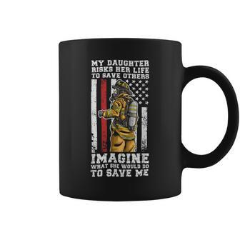 Firefighter Proud Dad Of A Firewoman Father Firefighter Dad Coffee Mug - Seseable