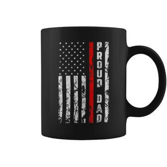 Firefighter Proud Dad Of Firefighter Gift Patriotic Firefighters Dad Coffee Mug - Seseable
