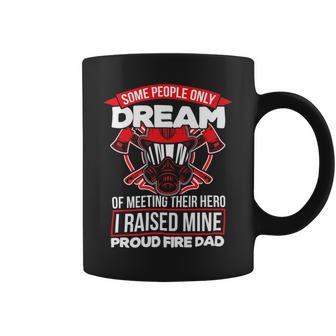 Firefighter Proud Fire Dad Firefighter Dad Of A Fireman Father _ V2 Coffee Mug - Seseable