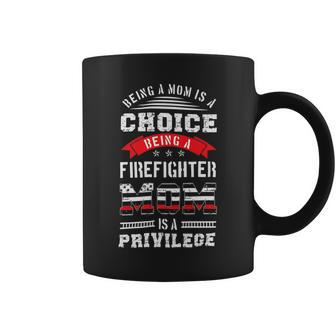 Firefighter Proud Firefighter Mom Fireman Mother Coffee Mug - Seseable