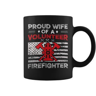 Firefighter Proud Wife Of A Volunteer Firefighter Fire Wife V2 Coffee Mug - Seseable