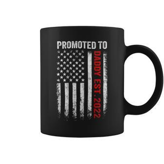 Firefighter Red Line Promoted To Daddy 2022 Firefighter Dad Coffee Mug - Seseable
