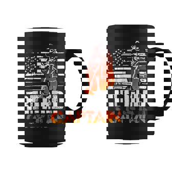 Firefighter Retired American Firefighter Captain Retirement Coffee Mug - Seseable