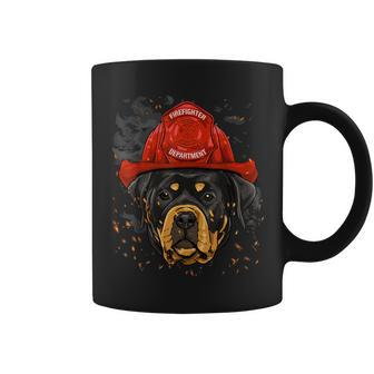 Firefighter Rottweiler Firefighter Rottweiler Dog Lover V3 Coffee Mug - Seseable