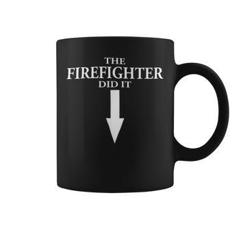 Firefighter The Firefighter Did It Firefighter Wife Pregnancy Coffee Mug - Seseable