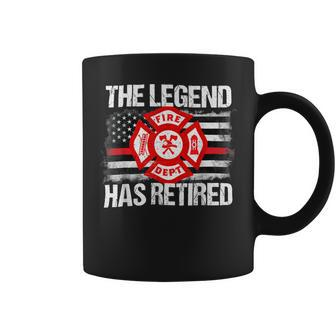 Firefighter The Legend Has Retired Firefighter Retirement Party Coffee Mug - Seseable