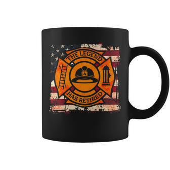 Firefighter The Legend Has Retired Fireman Firefighter _ Coffee Mug - Seseable