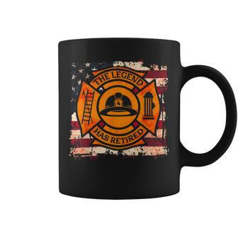 Firefighter The Legend Has Retired Fireman Firefighter Coffee Mug - Seseable