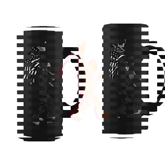 Firefighter Thin Red Line Firefighter Flag Bigfoot Rock And Roll V2 Coffee Mug - Seseable