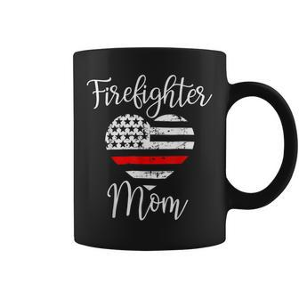 Firefighter Thin Red Line Firefighter Mom Gift From Son Fireman Gift Coffee Mug - Seseable