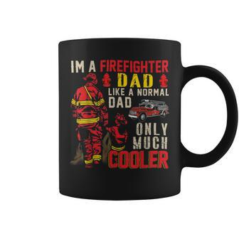 Firefighter Vintage Im A Firefighter Dad Definition Much Cooler Coffee Mug | Seseable UK