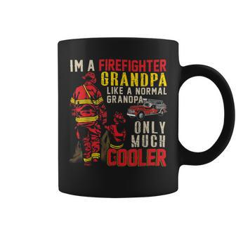 Firefighter Vintage Im A Firefighter Grandpa Definition Much Cooler Coffee Mug - Seseable