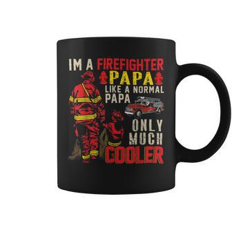 Firefighter Vintage Im A Firefighter Papa Definition Much Cooler Coffee Mug | Seseable UK