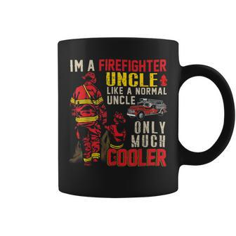 Firefighter Vintage Im A Firefighter Uncle Definition Much Cooler Coffee Mug | Seseable UK
