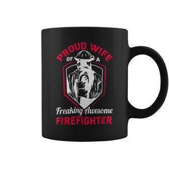 Firefighter Wildland Fireman Volunteer Firefighter Wife Fire Department V2 Coffee Mug - Seseable