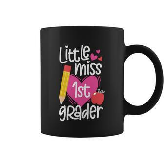 First Day Of School Little Miss 1St Grader Girls Gift Coffee Mug - Monsterry