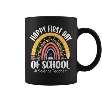 First Day Of School Science Teacher Rainbow Back To School Coffee Mug - Thegiftio UK
