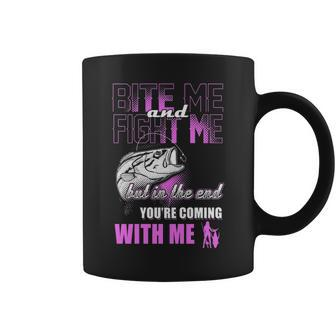 Fishing - Bite Me & Fight Me Coffee Mug - Seseable