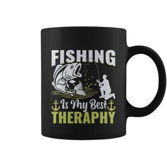 Fishing Is My Best Therapy Coffee Mug - Monsterry