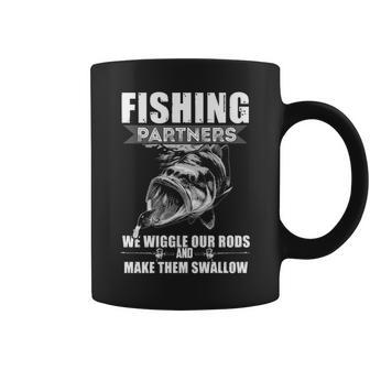 Fishing Partners - We Wiggle Our Rods Coffee Mug - Seseable