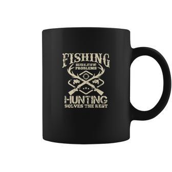 Fishing Solves Most Of My Problems Funny Fisherman Coffee Mug - Monsterry CA