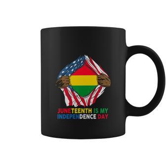 Flag Hero Juneteenth Is My Independence Day African American Graphic Design Printed Casual Daily Basic Coffee Mug - Thegiftio UK