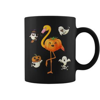 Flamingo Pumpkin Halloween Bird Lover Gifts For Girls And Boys Tshirt Coffee Mug - Monsterry CA