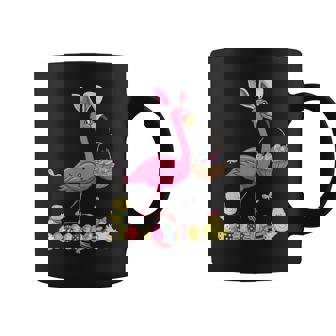 Flamingo With Egg Basket Happy Easter Graphic Design Printed Casual Daily Basic Coffee Mug - Thegiftio