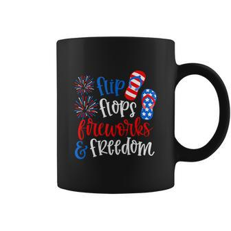 Flip Flops Fireworks Funny 4Th Of July Us Flag Coffee Mug - Monsterry