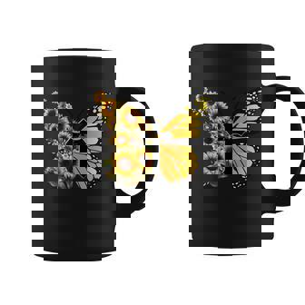 Floral Butterfly Faith Cross Coffee Mug - Monsterry