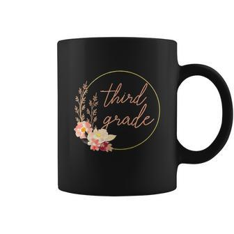 Floral Third Grade Teacher 3Rd Grade Squad Crew Team Graphic Design Printed Casual Daily Basic Coffee Mug - Thegiftio UK