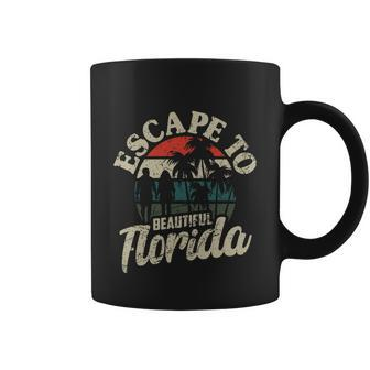 Florida Escape To Beautiful Florida Vintage Desantis Escape Gift Coffee Mug - Monsterry