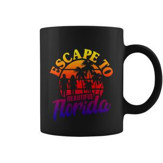 Florida Escape To Beautiful Florida Vintage Desantis Escape Great Gift Coffee Mug - Monsterry