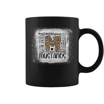 Football Mustangs School Sports Fan Team Spirit Typography Coffee Mug - Thegiftio UK