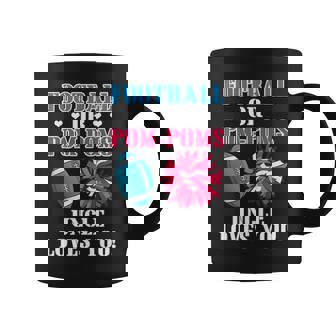 Football Or Pom Poms Uncle Loves You Gender Reveal Coffee Mug - Thegiftio