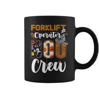 Forklift Operator Boo Crew Ghost Funny Halloween Matching Coffee Mug - Seseable