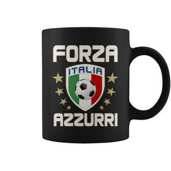 Forza Azzurri Italia Italy Shield Logo Soccer Team Coffee Mug - Monsterry DE